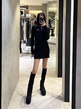 佐藤百華さん(レディース・165cm)の冬コーディネート