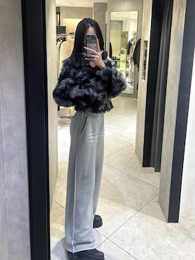 「EMODA（エモダ）のアイテム」を使った、佐藤百華さん（レディース・165cm）の秋コーディネート