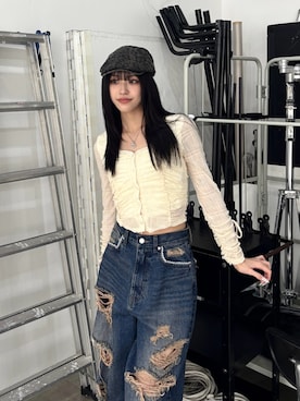 佐藤百華さん(レディース・165cm)の冬コーディネート