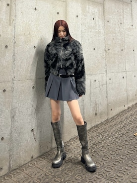 「アイテム（ブルゾン、その他）」を使った、佐藤百華さん（レディース・165cm）の秋コーディネート