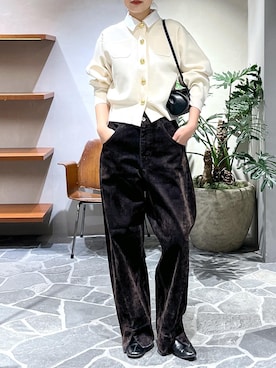 「ADAM ET ROPE'（アダムエロペ）のアイテム（ショルダーバッグ）」を使った、muta0629さん（レディース・163cm）の冬コーディネート