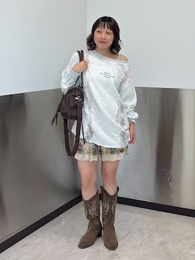 「アイテム（ブーツ）」を使った、naoさん（レディース・151cm）の秋コーディネート