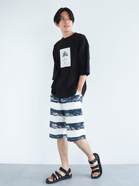 西村航さん(メンズ・176cm)の夏コーディネート