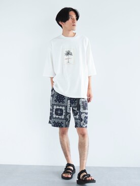 西村航さん(メンズ・176cm)の夏コーディネート
