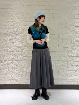 「arth（アース）のアイテム（帽子）」を使った、nono さん（レディース・155cm）の冬コーディネート