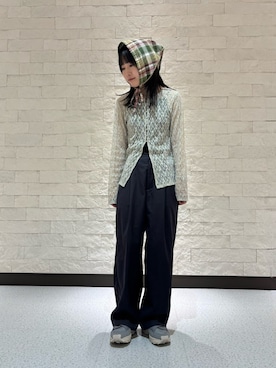 「アイテム（スラックス）」を使った、nono さん（レディース・154cm）の夏コーディネート
