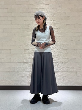 「アイテム（タンクトップ）」を使った、nono さん（レディース・154cm）の秋コーディネート