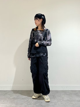 「シルバー」｜「アイテム（ハンチング/ベレー帽）」を使った、nono さん（レディース・154cm）の秋コーディネート