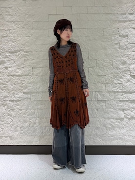 「Chapeau d' O（シャポードオー）のChapeau d' O  BSQ Beret / シャポードオー（ハンチング/ベレー帽）」を使った、nono さん（レディース・155cm）の秋コーディネート