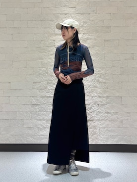 「アイテム（スカート）」を使った、nono さん（レディース・154cm）の夏コーディネート