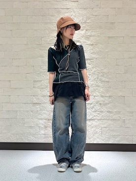 「アイテム（ベスト）」を使った、nono さん（レディース・154cm）の夏コーディネート