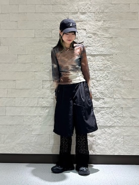 「KANGOL（カンゴール）のアイテム」を使った、nono さん（骨格ナチュラル・レディース・154cm）の夏コーディネート