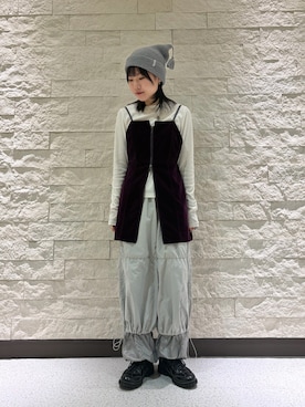 「おでかけコーデ」｜「アイテム（ニットキャップ/ビーニー）」を使った、nono さん（レディース・155cm）の秋コーディネート