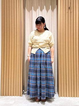 「サマーニット」｜かわさき ゆうみさん（レディース・149cm・10代）の夏コーディネート