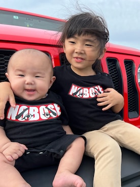 「無印良品（ムジルシリョウヒン）のアイテム」を使った、446wranglerさん（キッズ・110cm）の夏コーディネート