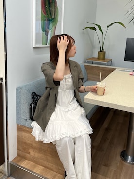 「FREE'S MART（フリーズマート）のアイテム（ワンピース）」を使った、misakiさん（レディース・157cm）の夏コーディネート