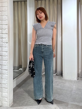 「FREE'S MART（フリーズマート）のアイテム（パンプス）」を使った、misakiさん（レディース・157cm）の夏コーディネート