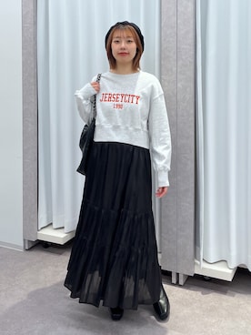 「FREE'S MART（フリーズマート）のアイテム（ハンチング/ベレー帽）」を使った、misakiさん（レディース・157cm）の秋コーディネート