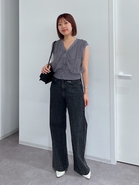 「FREE'S MART（フリーズマート）のアイテム（パンプス）」を使った、misakiさん（レディース・157cm）の夏コーディネート