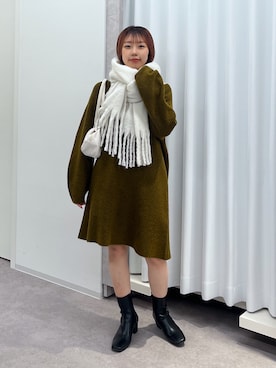 「アイテム（ワンピース/ドレス）」を使った、misakiさん（レディース・157cm・20代）の秋コーディネート