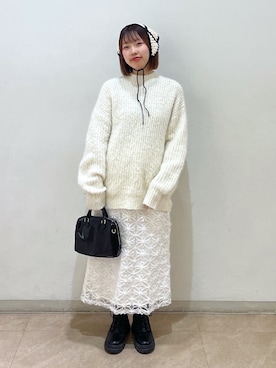 「ゆるニット」｜misakiさん（レディース・157cm）の冬コーディネート