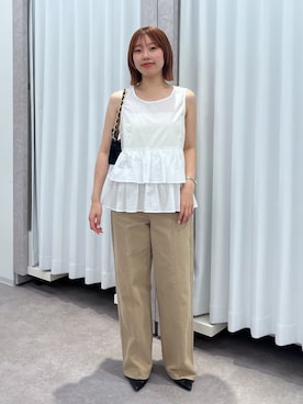 「FREE'S MART（フリーズマート）のアイテム（パンプス）」を使った、misakiさん（レディース・157cm）の夏コーディネート