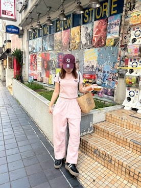 「アイテム（キャップ）」を使った、ひなさん（レディース・156cm・20代）の夏コーディネート
