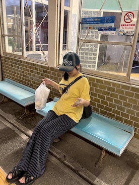 「アイテム（スラックス）」を使った、ひなさん（骨格ストレート・レディース・156cm）の夏コーディネート