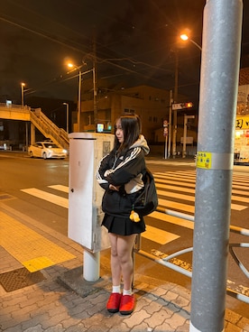 「アイテム（ナイロンジャケット）」を使った、ひなさん（レディース・156cm・20代）の冬コーディネート