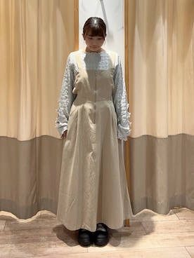 「ehka sopo（エヘカソポ）のアイテム（ワンピース/ドレス）」を使った、akaneさん（レディース・152cm）の春コーディネート