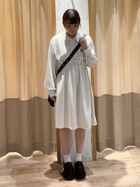 「ehka sopo（エヘカソポ）のアイテム（ワンピース/ドレス）」を使った、akaneさん（レディース・152cm）の春コーディネート