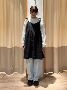 「ehka sopo（エヘカソポ）のアイテム（ワンピース/ドレス）」を使った、akaneさん（レディース・152cm）の春コーディネート