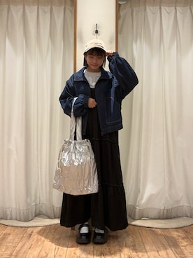 「ehka sopo（エヘカソポ）のアイテム（ブルゾン）」を使った、akaneさん（レディース・152cm）の秋コーディネート
