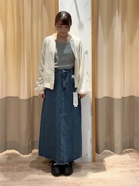 「ehka sopo（エヘカソポ）のアイテム（ブルゾン）」を使った、akaneさん（レディース・152cm）の春コーディネート