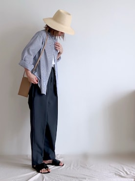 「iPhoneケース」｜「アイテム（帽子）」を使った、ki._.styleさん（レディース・154cm）の夏コーディネート