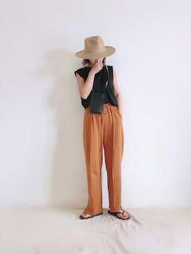 「スウエットパンツ」｜「アイテム（その他）」を使った、ki._.styleさん（レディース・154cm）の夏コーディネート