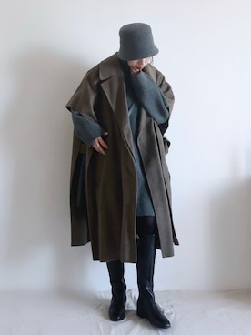 「ZAKKA-BOX（ザッカボックス）のアイテム（ブーツ）」を使った、ki._.styleさん（レディース・154cm）の秋コーディネート
