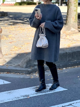 「ZAKKA-BOX（ザッカボックス）のアイテム（ブーツ）」を使った、ki._.styleさん（レディース・154cm）の冬コーディネート