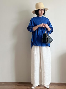 「アイテム（ハット）」を使った、ki._.styleさん（レディース・154cm）の春コーディネート