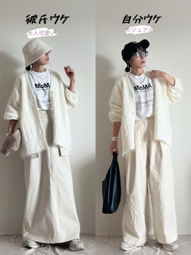 「大人可愛い」｜「UNIQLO（ユニクロ）のアイテム（ファッション雑貨）」を使った、ki._.styleさん（レディース・154cm）の秋コーディネート