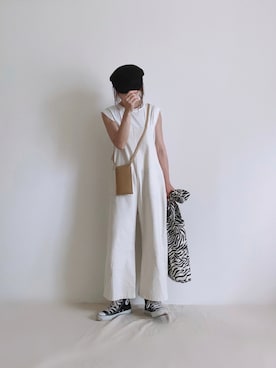 「Lavish Gate（ラヴィッシュゲート）のアイテム（オールインワン・サロペット）」を使った、ki._.styleさん（レディース・154cm）の夏コーディネート