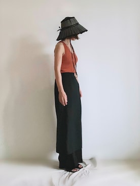 「アイテム（ハット）」を使った、ki._.styleさん（レディース・154cm）の夏コーディネート