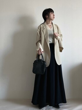 「STYLEMIXER（スタイルミキサー）のアイテム（ジャケット/アウター）」を使った、ki._.styleさん（レディース・154cm）の春コーディネート