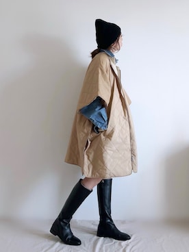 「ZAKKA-BOX（ザッカボックス）のアイテム（ブーツ）」を使った、ki._.styleさん（レディース・154cm）の秋コーディネート
