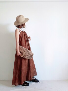 「Lavish Gate（ラヴィッシュゲート）のアイテム（オールインワン・サロペット）」を使った、ki._.styleさん（レディース・154cm）の秋コーディネート