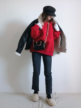 「Lavish Gate（ラヴィッシュゲート）のアイテム（ジャケット/アウター）」を使った、ki._.styleさん（レディース・154cm）の冬コーディネート