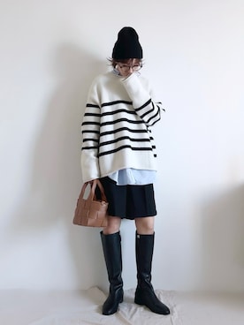 「ZAKKA-BOX（ザッカボックス）のアイテム（ブーツ）」を使った、ki._.styleさん（レディース・154cm）の秋コーディネート