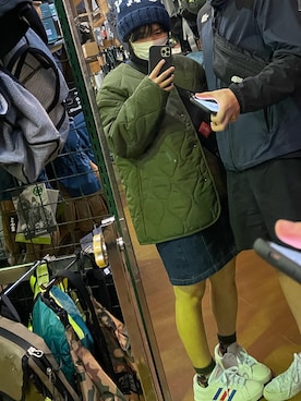 「ROXY（ロキシー）のアイテム（ニットキャップ/ビーニー）」を使った、かなさん（レディース・152cm）の秋コーディネート