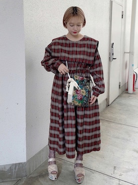 「サンダルに靴下」｜merry jenny 原宿店さん（レディース・153cm）の秋コーディネート