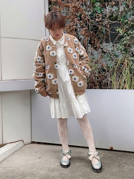 「ミニワンピ」｜merry jenny 原宿店さん（レディース・153cm）の秋コーディネート